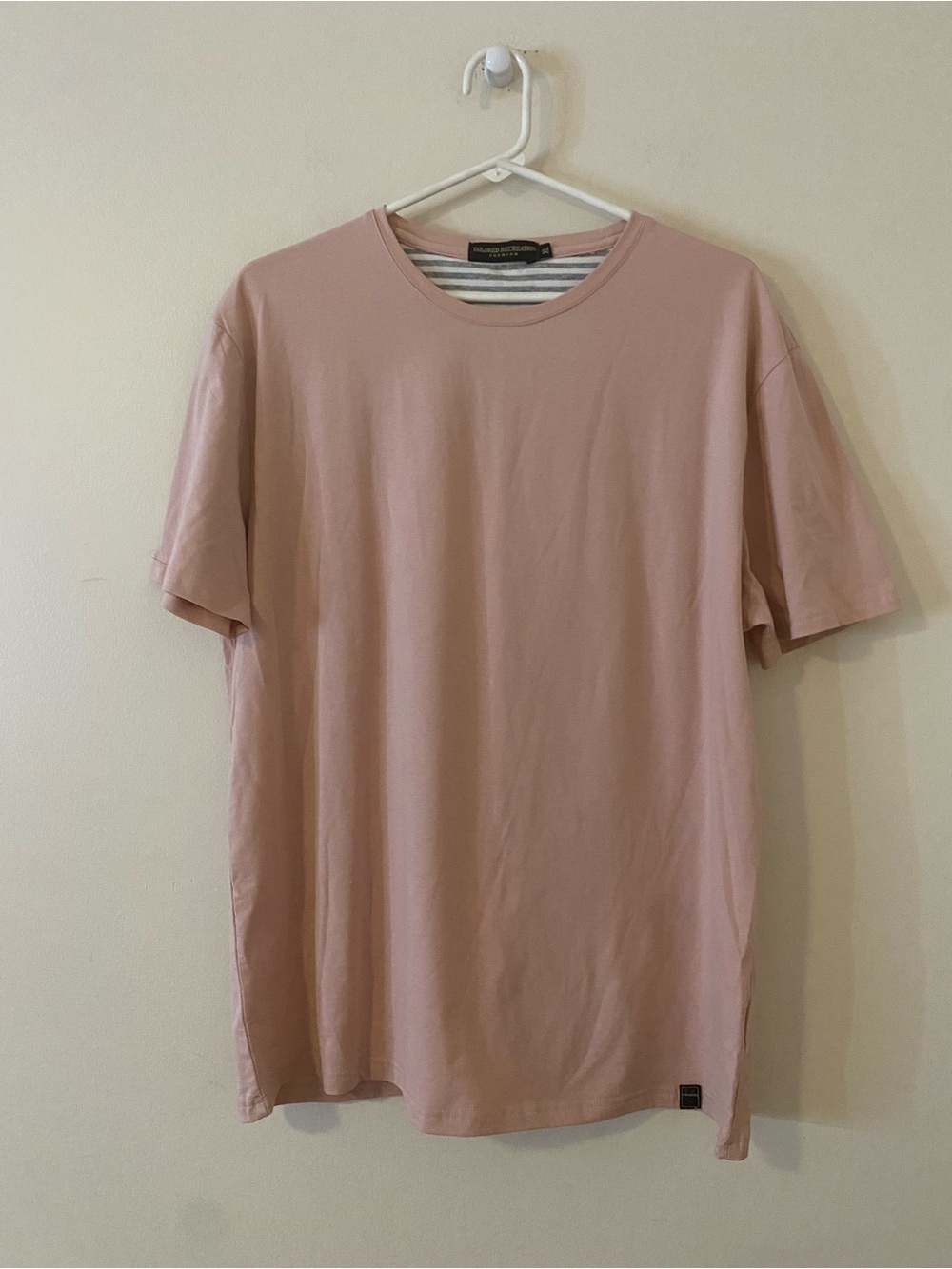 Tailored Recreation Men's Crewneck T-Shirt in Dusty Pink XL